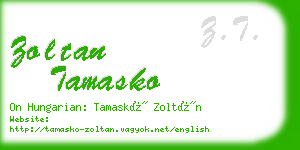 zoltan tamasko business card