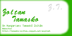 zoltan tamasko business card